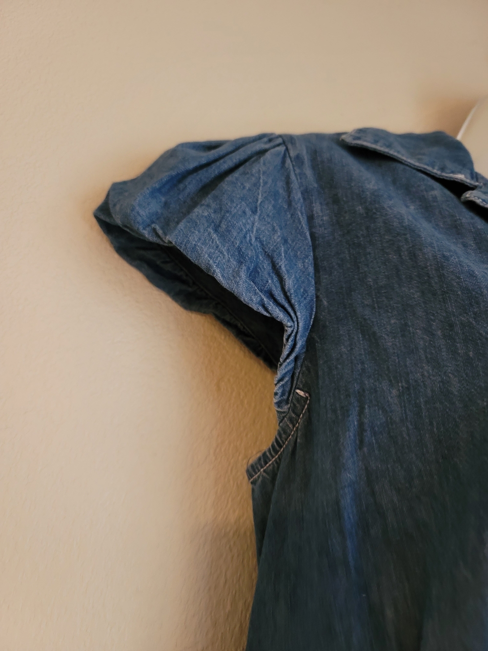Free People Dark Blue Denim Button-Front Fit-and-Flare Mini Dress - Picture 5 of 13